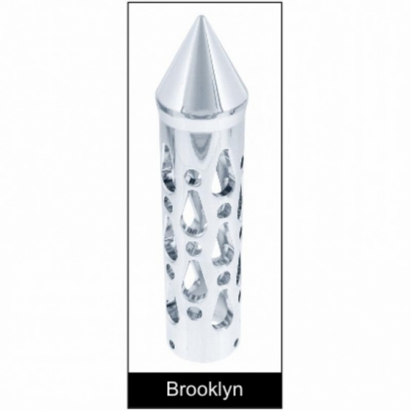 Juego de palancas de bocina de aire cromadas de 9" con empuñadura "Brooklyn"