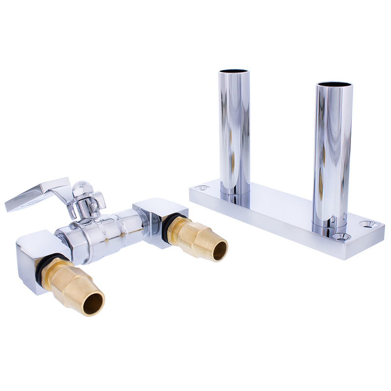 UP-46106 4" Chrome Air Horn Valve Lever With Stand Set