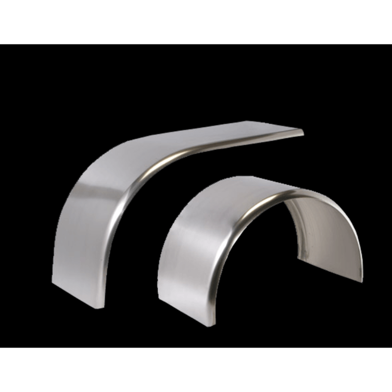 #5230 HALF FENDER; EXTRA LONG; 125 SMOOTH ALUM. SINGLE RADIUS DROP 30H X 25W X 52L SOLD BY THE PAIR HALF FENDERS Black