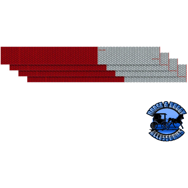 465-4K 2" Conspicuity Tape, Red/ White 11/ 7, 4-Strip Kit Gray