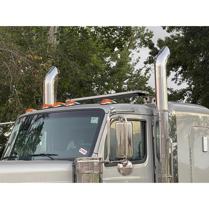 Dark Slate Gray Strobe light bar (BRACKETS ONLY Peterbilt 589 (Flattop roof cabs) #178904 PETERBILT