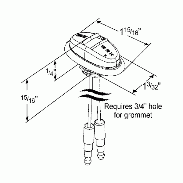 #571.LD341A2 - Marker Light LED Mini Amber LIGHT Light Gray