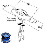 4s-09-160101186 GROTE CLEARANCE/MARKER, AMBER, LED, CLEAR LENS, MICRONOVA P2 WITH BEZEL 47983 lighting Midnight Blue
