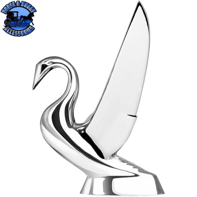 48003 Deluxe Swan Hood Ornament With Vintage Style Wings