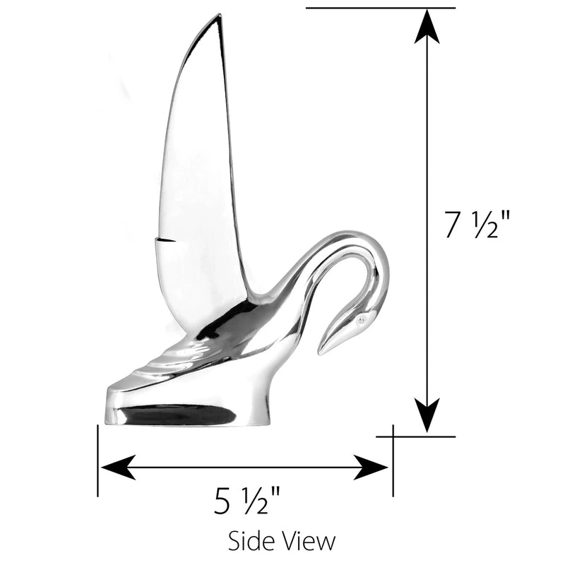 #48005 Swan Hood Ornament with Vintage Style Wings