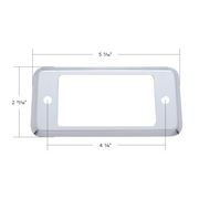 Plain Stainless "A" Panel Pocket Cover for Peterbilt