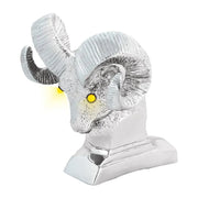 48046  CR. RAM'S HEAD HOOD ORNAMENT W/AMBER LED EYES Light Gray