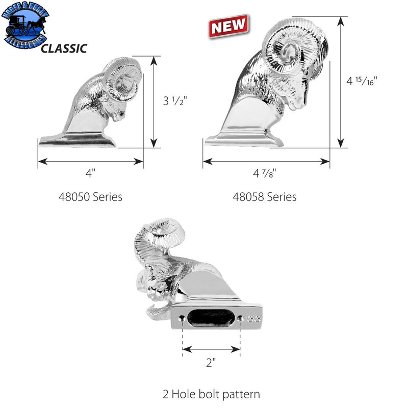 48058 (BIG) Ram's Head (Chrome)