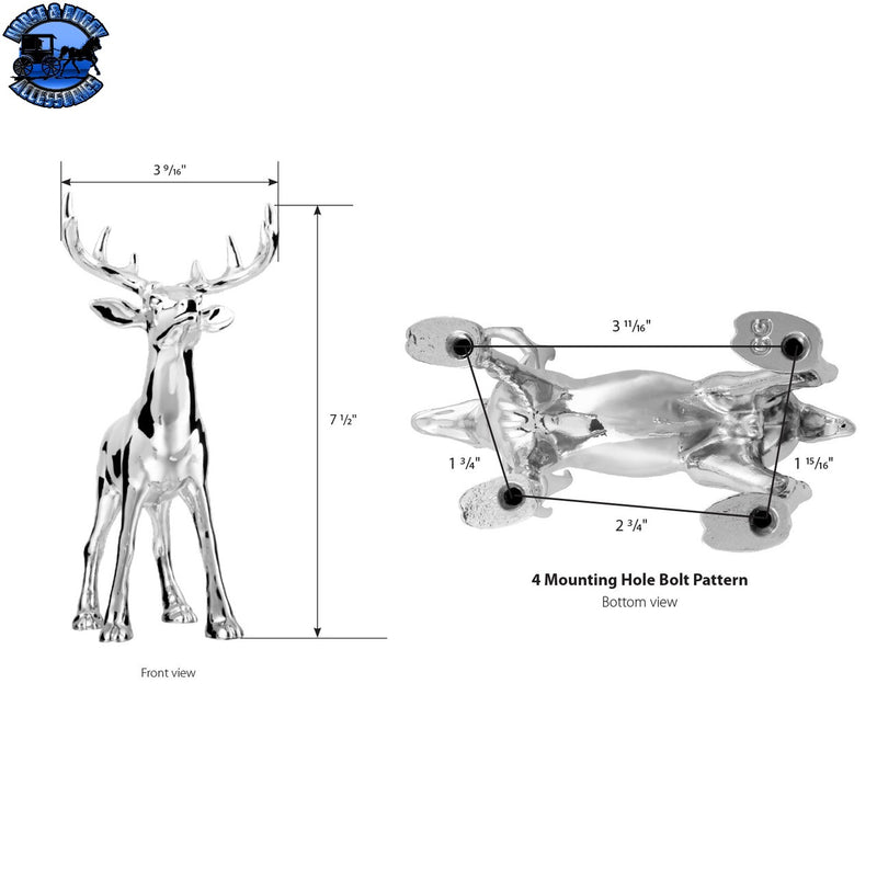 #48128 CHROME BUCK HOOD ORNAMENT