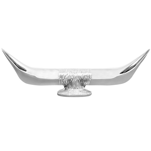 48181 Deluxe Bull Horn with Base (Chrome)