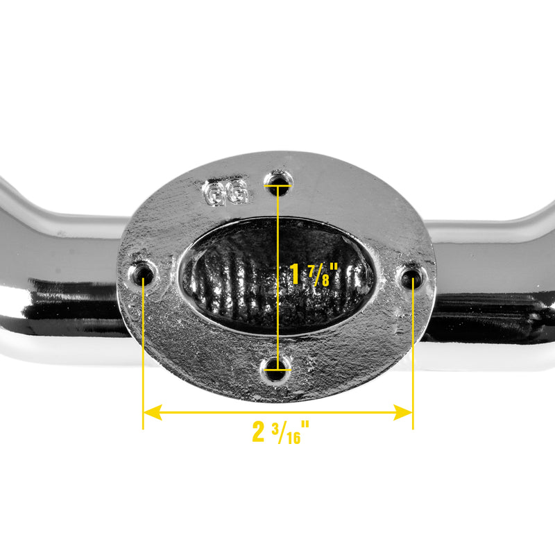 48182 Deluxe Bull Horn with Base (Matte Black)