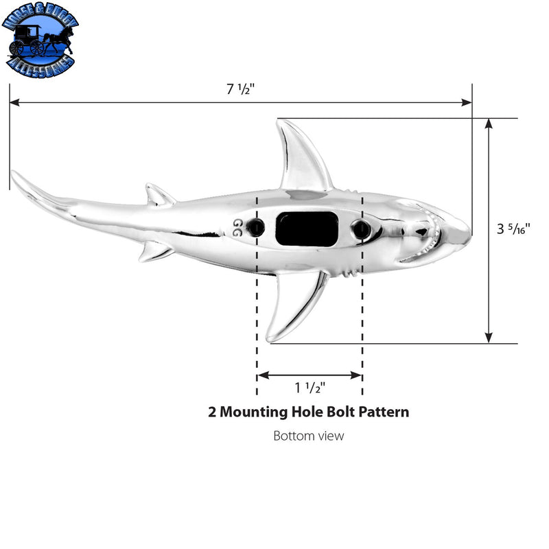 48183 CHROME BRUCE THE SHARK HOOD ORNAMENT