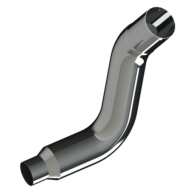 KW07-E18616RB 7" Reduced to 5" KW W900 Exhaust Right Elbow Slate Gray