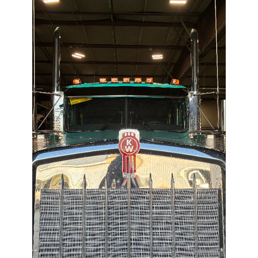 #Kwac-oe-6.5 (Fits all aero cabs) Kenworth visor (old school) 6" drop VISOR Dark Slate Gray