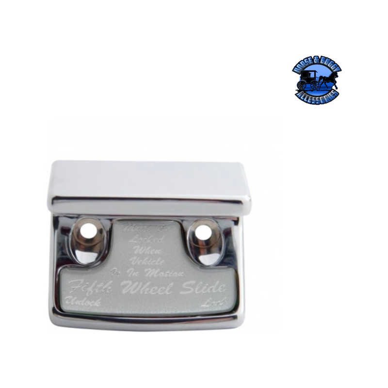 CHROME PLASTIC FIFTH WHEEL SWITCH GUARD WITH GLOSSY STICKER FOR 1990-2010 FREIGHTLINER CLASSIC (Choose Color) Fifth Wheel Switch Guard Silver Gray