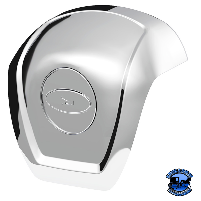 CHROME STEERING WHEEL HORN PAD FOR 2012-2021 PETERBILT 579 #88036 STEERING Gray
