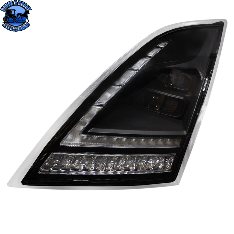 Full LED Headlight With LED Turn Signal and DRL For 2018-2024 Volvo VNL (Choose Side)