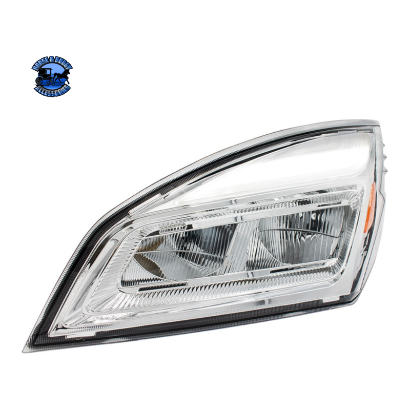 HIGH POWER LED HEADLIGHT FOR 2018-2024 FREIGHTLINER CASCADIA (Choose Color) (Choose Side) HEADLIGHT Chrome / Driver's Side,Chrome / Passenger's Side,Black / Driver's Side,Black / Passenger's Side Light Gray