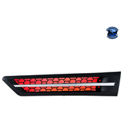 HOOD AIR INTAKE GRILLE WITH LED FOR 2018-2024 FREIGHTLINER CASCADIA 126 (Choose Color) (Choose Side) Air Intake Red LED / Driver's Side Black