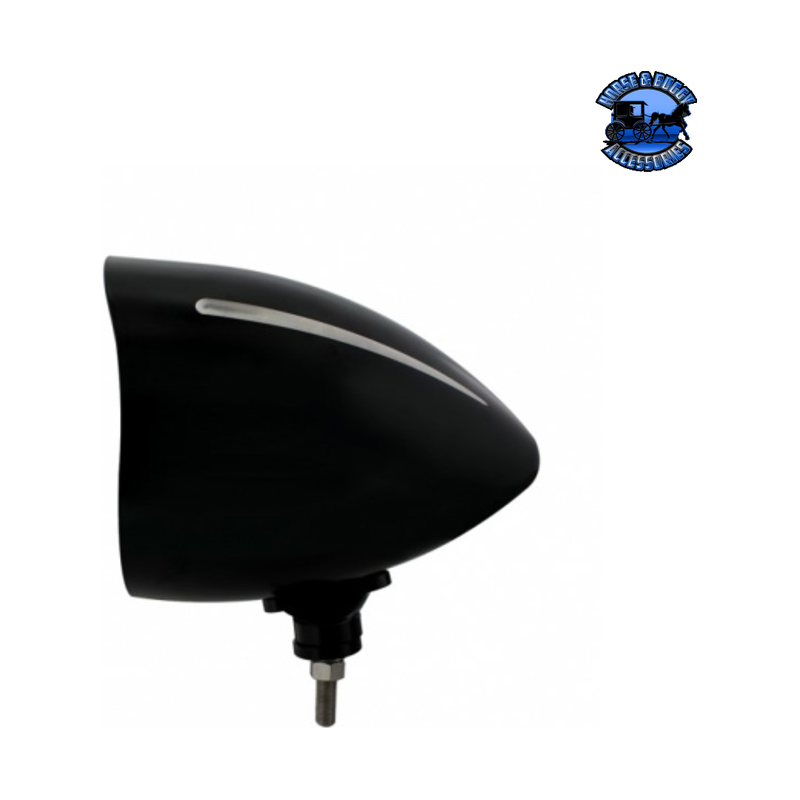 Black "Billet" Style Groove Headlight 5 LED Bulb - Blackout #32676 HEADLIGHT Black