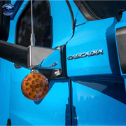 LIGHT & CB ANTENNA BRACKET FOR 2018-2024 FREIGHTLINER CASCADIA (Choose Side) Antenna Bracket Driver's Side,Passenger's Side Deep Sky Blue