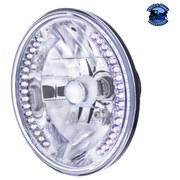 ULTRALIT - 7" CRYSTAL HEADLIGHT WITH 34 LED POSITION LIGHT (Choose Color) HEADLIGHT Amber,White Light Gray
