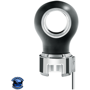 THREAD-ON CHARLOTTE STYLE GEARSHIFT KNOB WITH LED 13/15/18 SPEED ADAPTER  (Choose Finish)(Choose LED Color) Knob Chrome / Amber,Chrome / Blue,Chrome / White,Chrome / Red,Matte Black / Amber,Matte Black / Blue,Matte Black / White,Matte Black / Red Dark Slate Gray