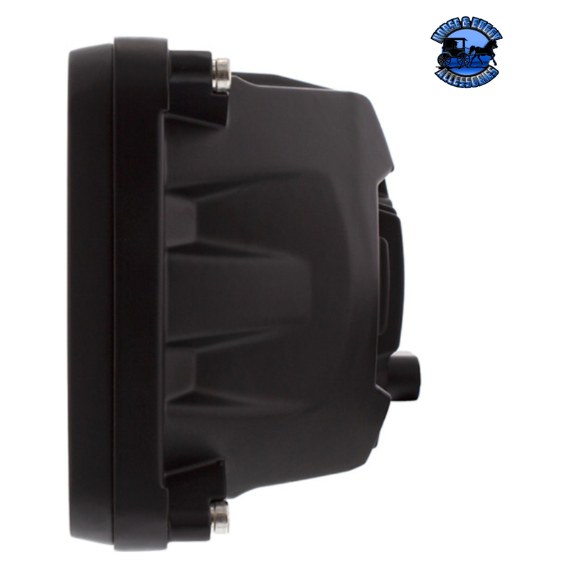 ULTRALIT - HEATED 4" X 6" LED HEADLIGHT WITH GLASS LENS & ALUMINUM HOUSING (Choose Color) (Choose High or Low) Heated LED Headlight Chrome / Low Beam,Chrome / High Beam,Black / Low Beam,Black / High Beam Dark Slate Gray