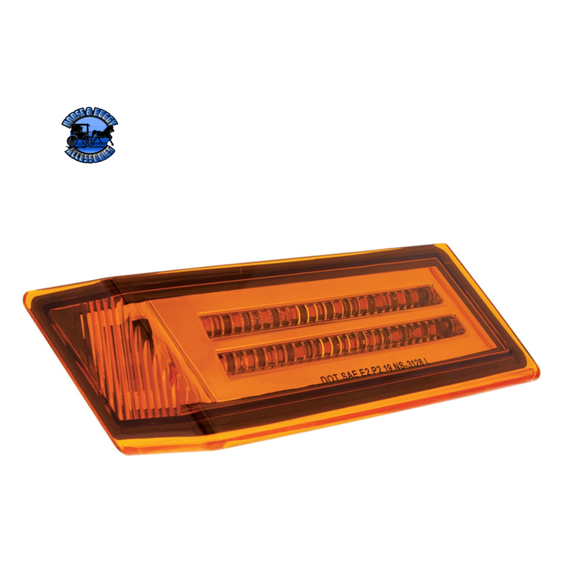 35 LED SEQUENTIAL TURN SIGNAL LIGHT FOR 2018-2024 FREIGHTLINER CASCADIA - AMBER LED/AMBER LENS (Choose Side) TURN SIGNAL Driver's Side,Passenger's Side Sienna