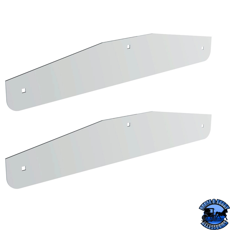 24" X 4" Stainless Steel Bottom Mud Flap Plate - Bolt Thru (Cbox/Pair) #21409CB