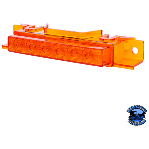 6 LED COMPETITION SERIES EXTERIOR VISOR LIGHT FOR 1996-2024 VOLVO VNL (Choose Lens Color) (Choose Package Quantity) light Amber / 1 Pack,Amber / 5 Pack,Clear / 1 Pack,Clear / 5 Pack Orange Red