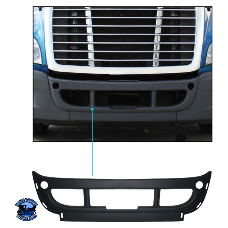 Center Bumper Without Center Trim Mounting Holes For 2008-2017 Freightliner Cascadia #20845 Center Bumper Dark Slate Gray