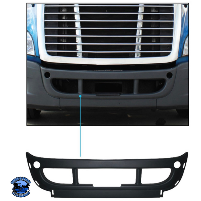 Dark Slate Gray Center Bumper Without Center Trim Mounting Holes For 2008-2017 Freightliner Cascadia #20845 Center Bumper