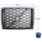 TRUCK GRILLE FOR 2018-2024 VOLVO VNL #21823 Grille Gray