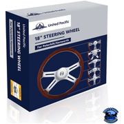 18" BLADE STYLE WOOD STEERING WHEEL WITH HUB & HORN BUTTON KIT FOR PETERBILT (2006+) & KENWORTH (2003+) #88183 steering wheel Lavender