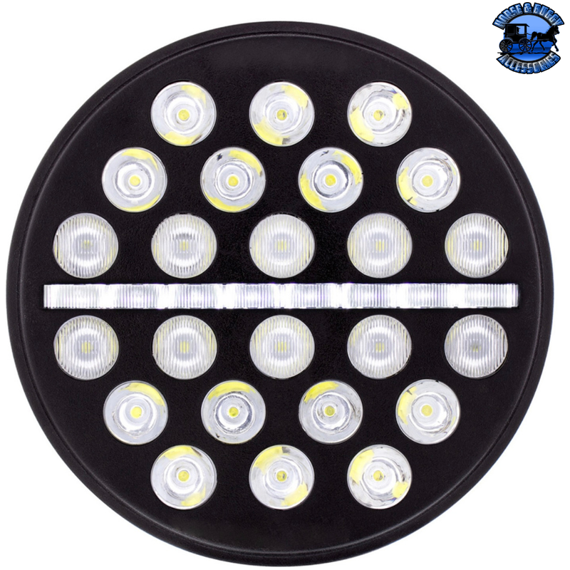 ULTRALIT - 24 HIGH POWER LED CIRCULAR LIGHT WITH DUAL COLOR LED POSITION LIGHT BAR #36452 LED Circular Light Black