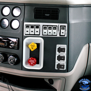 CHROME AIR VALVE TRIM FOR 2010+ PETERBILT #41771 Air Valve Trim Dark Slate Gray