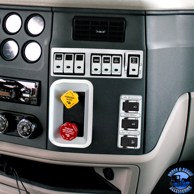 CHROME AIR VALVE TRIM FOR 2010+ PETERBILT #41771 Air Valve Trim Dark Slate Gray