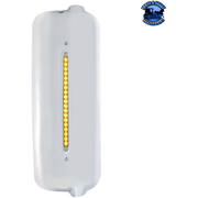 MIRROR COVER WITH 19 AMBER LED 12" REFLECTOR LIGHT BAR FOR PRE-2005 FL CENTURY (Choose Color) (Choose Side) Mirror Cover Clear / Passenger's Side Light Gray