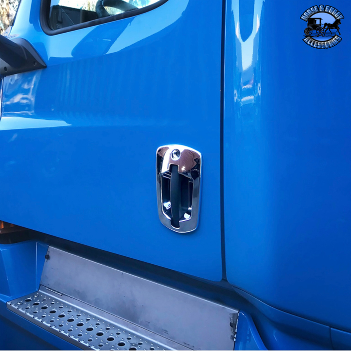 Royal Blue CHROME DOOR HANDLE COVER FOR 2018-2024 FREIGHTLINER CASCADIA (Choose Side) DOOR HANDLE COVER Driver's Side,Passenger's Side