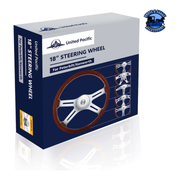 18" BOSS STYLE WOOD STEERING WHEEL WITH HUB & HORN BUTTON KIT FOR PETERBILT (2006+) & KENWORTH (2003+) #88179 steering wheel Midnight Blue