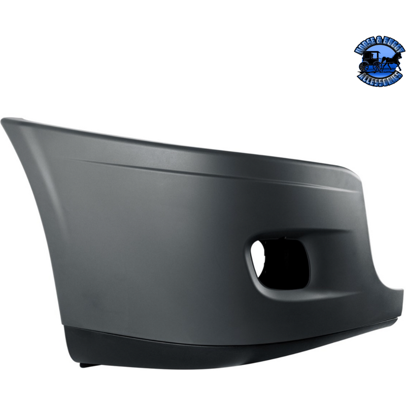 BUMPER END ASSEMBLY WITH FOG LIGHT HOLE FOR 2008-2017 FREIGHTLINER CASCADIA (Choose Side) Bumper with Fog Light Driver's Side,Passenger's Side Dark Slate Gray