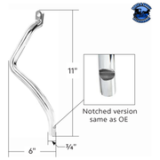 CHROME CLUTCH PEDAL ARM FOR PETERBILT 378 (1988-2007) & 379 (1987-2007) #24101 Clutch Pedal Arm Light Gray