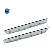 CHROME PLASTIC DOOR GRAB HANDLE COVERS FOR 2018-2023 FREIGHTLINER CASCADIA (PAIR) #42448 DOOR HANDLE Gray