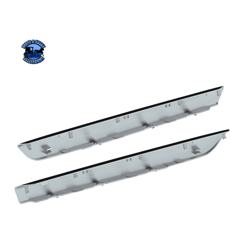 CHROME PLASTIC DOOR GRAB HANDLE COVERS FOR 2018-2023 FREIGHTLINER CASCADIA (PAIR) #42448 DOOR HANDLE Gray
