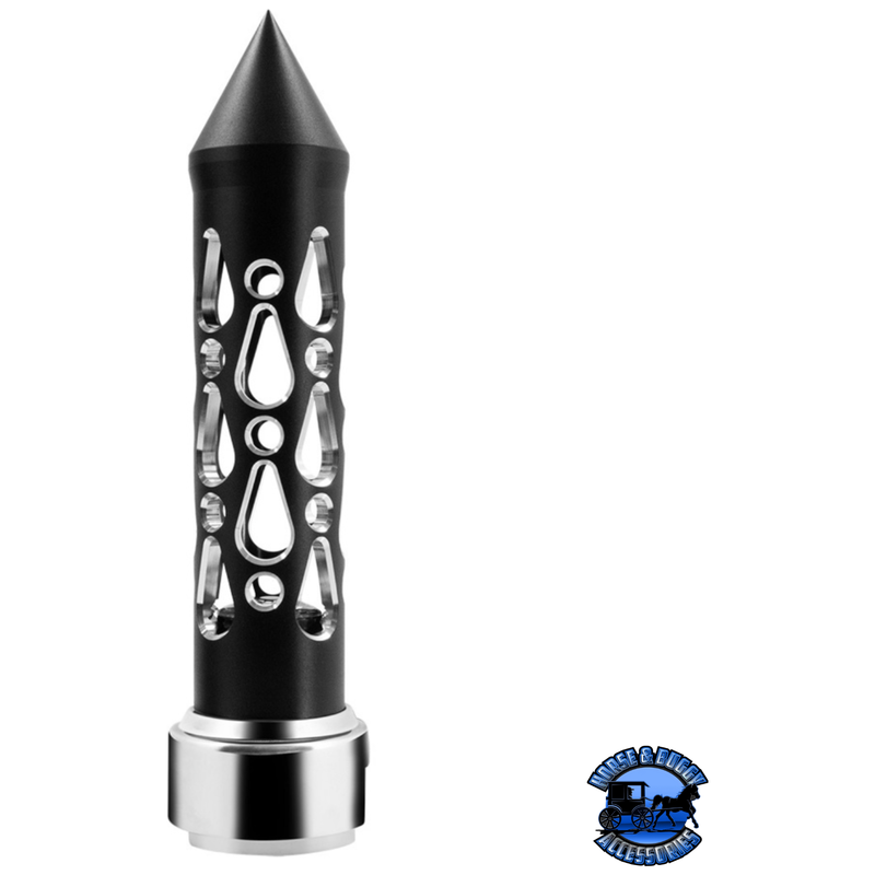 THREAD-ON BROOKLYN STYLE SPIKE GEARSHIFT KNOB WITH 13/15/18 SPEED ADAPTER - MATTE BLACK/VERTICAL #71200 Knob Light Gray