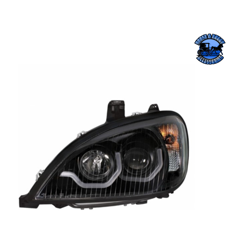 PROJECTION HEADLIGHT WITH DUAL FUNCTION LIGHT BAR FOR 2001-2020 FREIGHTLINER COLUMBIA (Choose Color) (Choose Side) HEADLIGHT Chrome / Driver's Side,Chrome / Passenger's Side,Black / Driver's Side,Black / Passenger's Side Dark Slate Gray