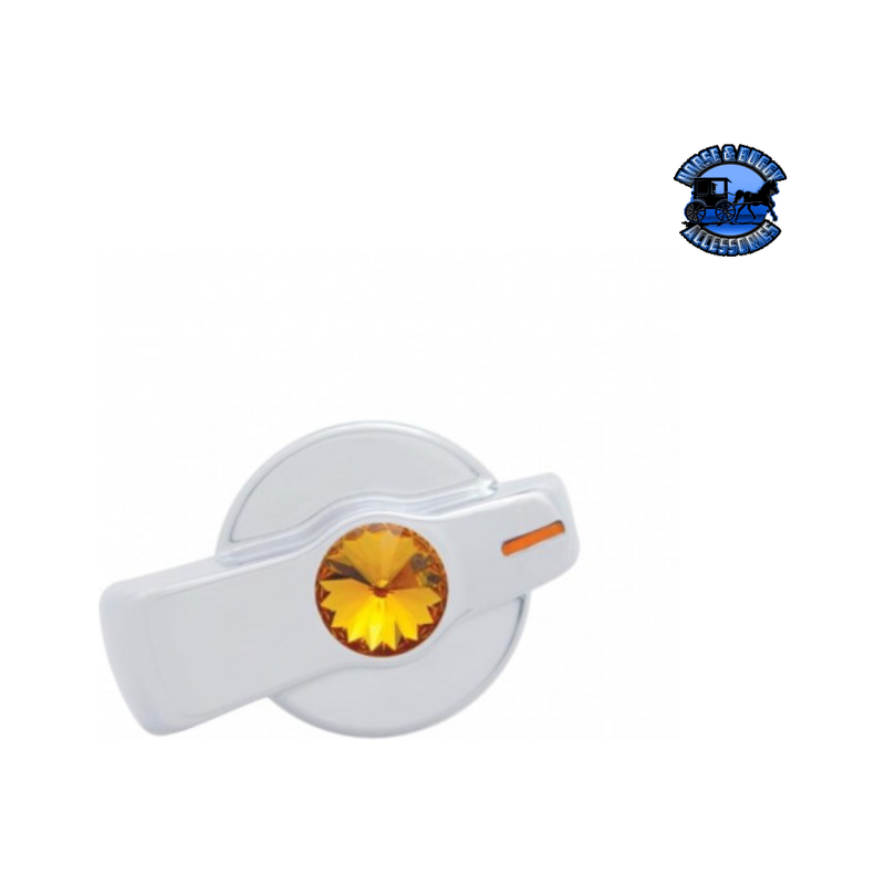 A/C KNOB (NEWER MODEL) WITH COLOR CRYSTAL FOR 2005-2010 FREIGHTLINER (Choose Color) A/C Knob Amber Light Gray