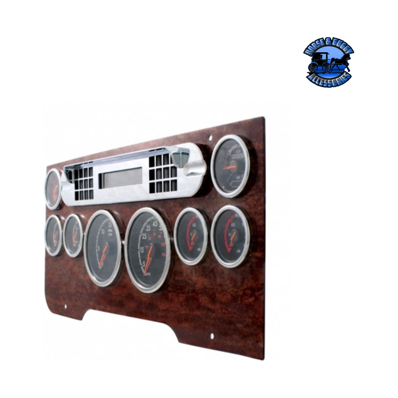 Chrome Plastic Center Dash Warning Light Panel Cover For Freightliner #42372 DASH TRIM Dark Slate Gray