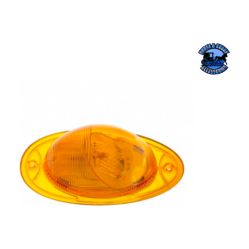 7 LED TURN SIGNAL LIGHT FOR 2008-2017 FREIGHTLINER CASCADIA - DOME LENS, AMBER LED/CLEAR LENS (Choose Color) TURN SIGNAL Amber,Clear Dark Orange